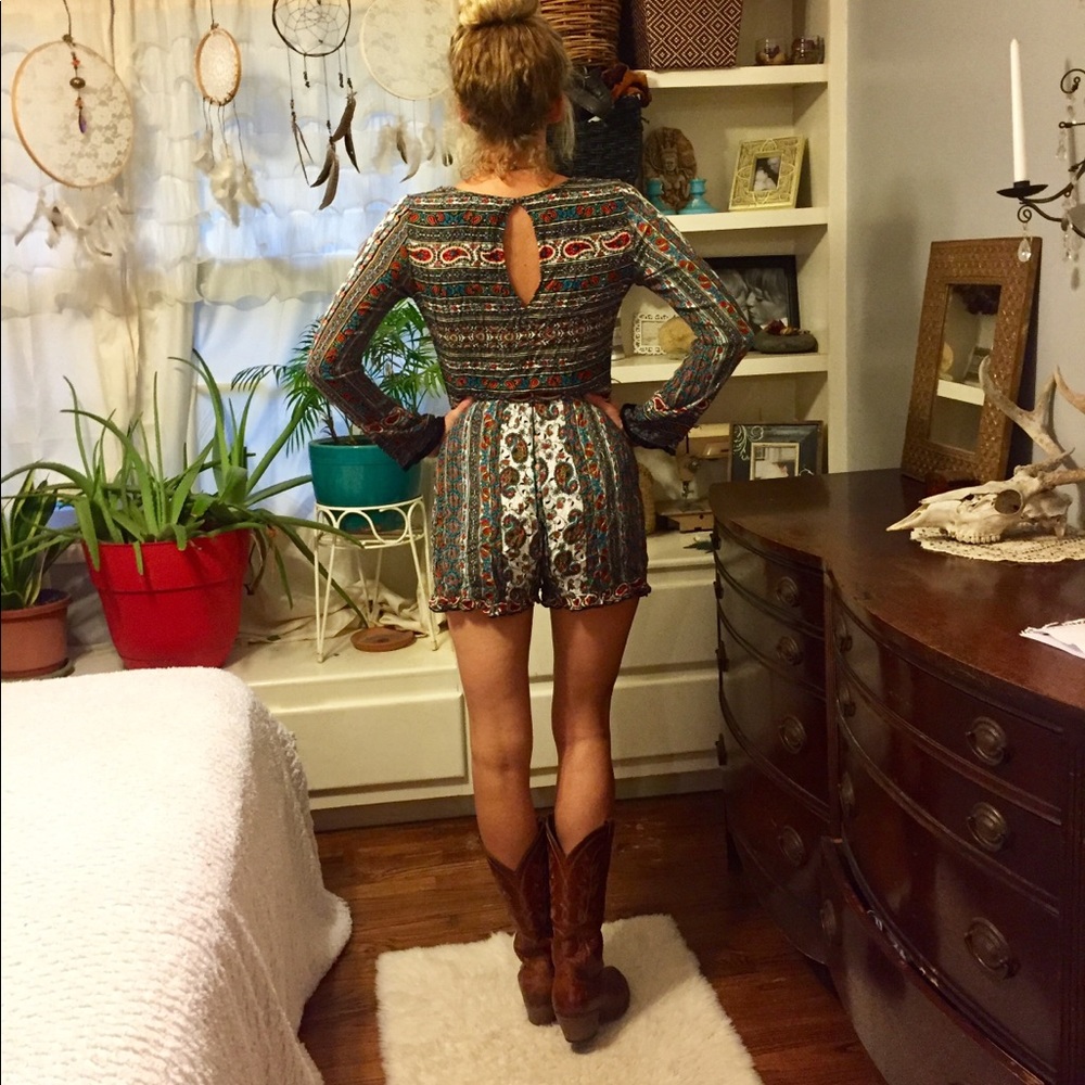 Paisley lightweight romper